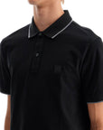 Boss slim fit piqué polo shirt with tipped