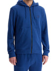 Boss blue regular fit zip hoodie long sleeve