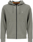 Boss regular fit gray zip-up hoodie