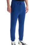 Boss regular fit high-waisted blue cotton pants