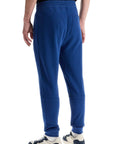 Boss regular fit high-waisted blue cotton pants