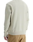 Boss men's light beige cotton sweatshirt with long sleeves and round neck regular fit