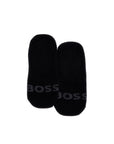 Boss men's low profile slim black socks with minimalist logo