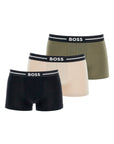 Boss set di 3 boxer slim fit multicolore in cotone elasticizzato