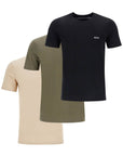 Boss men's short sleeve regular fit black cotton t-shirt