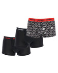 Hugo set di 3 boxer in cotone nero comodi con logo