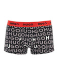 Hugo set di 3 boxer in cotone nero comodi con logo