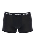 Hugo set di 3 boxer in cotone nero comodi con logo