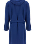 Hugo men's dark blue hooded bathrobe