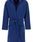 Hugo men's dark blue hooded bathrobe