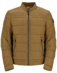 Boss green down jacket with high collar for men