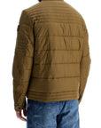 Boss green down jacket with high collar for men