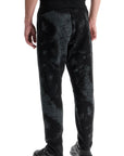 Boss men's high-waisted black regular fit pants with zip pockets and drawstring