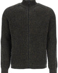 Boss regular fit green high neck sweater in wool and polyacrylic