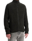 Boss regular fit green high neck sweater in wool and polyacrylic