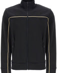 boss skaz 1 black high collar zip sweatshirt