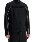 boss skaz 1 black high collar zip sweatshirt