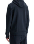 Boss dark blue hooded zip sweatshirt with long sleeves