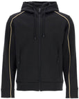 Boss black zip-up hoodie for men saggy 1