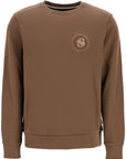 Boss men's long sleeve crew neck cotton sweatshirt in green