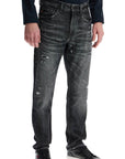 Boss regular taper jeans mid rise charcoal cotton elastane