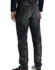 Boss regular taper jeans mid rise charcoal cotton elastane