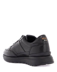 Boss black leather minimalist sneakers with leather sole jace_runn_bu