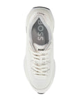 Boss white cotton void_runn_ltny sneakers with hook-and-loop closure