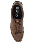 Boss dark brown breathable sneakers zayn_lowp_lttb