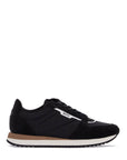 Boss kai_runn_nupny black casual sneakers in suede and technical fabric