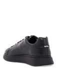 Boss bulton runn gr black leather sneakers with rubber sole