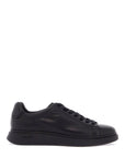 Boss bulton runn gr black leather sneakers with rubber sole