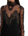 Valentino Garavani silk and lace dress