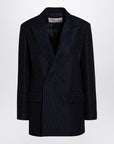 Valentino Navy blue double-breasted jacket Toile Iconographe