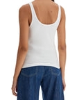 Valentino Garavani ribbed tank top with v neckline