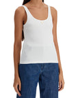 Valentino Garavani ribbed tank top with v neckline