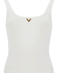 Valentino Garavani ribbed tank top with v neckline