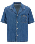 Valentino Garavani denim bowling shirt for men