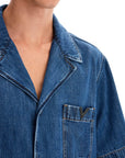 Valentino Garavani denim bowling shirt for men