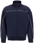 Valentino Garavani metallic v-detail sports sweatshirt