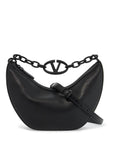 Valentino Garavani small vlogo moon bag hobo in hammered leather