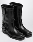 Valentino Garavani Black leather Biker Rockstud low boot