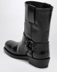 Valentino Garavani Black leather Biker Rockstud low boot