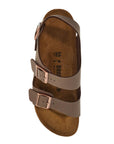 Birkenstock birkoflor mocca sandals with cork sole and adjustable straps milano