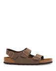 Birkenstock birkoflor mocca sandals with cork sole and adjustable straps milano