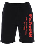 Alexander Mcqueen jersey graffiti sweatshorts