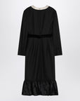 Valentino Black midi wool dress with bows