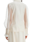 Valentino Garavani silk blouse with ruffles