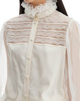 Valentino Garavani silk blouse with ruffles