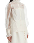 Valentino Garavani silk blouse with ruffles